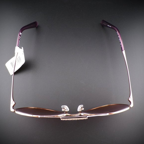 Swarovski 60MM Crystal Embellished Brow Bar Aviator Shades, Violet Unique SK0308 main image 6